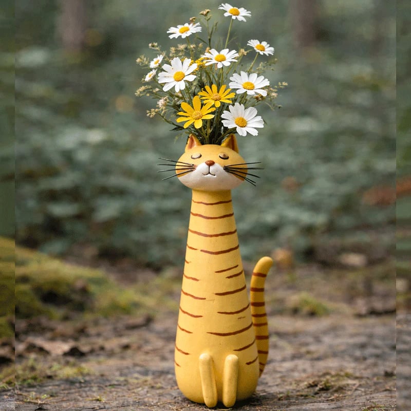 🔥LAST DAY 57% OFF - 😻Handcrafted Quirky Cat Vase