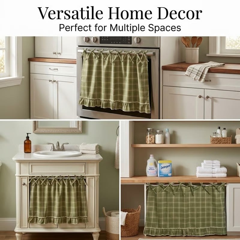 🧺 Handcrafted Oven Skirts | Rustic Farmhouse Kitchen Decor | Heat Resistant & Easy Install