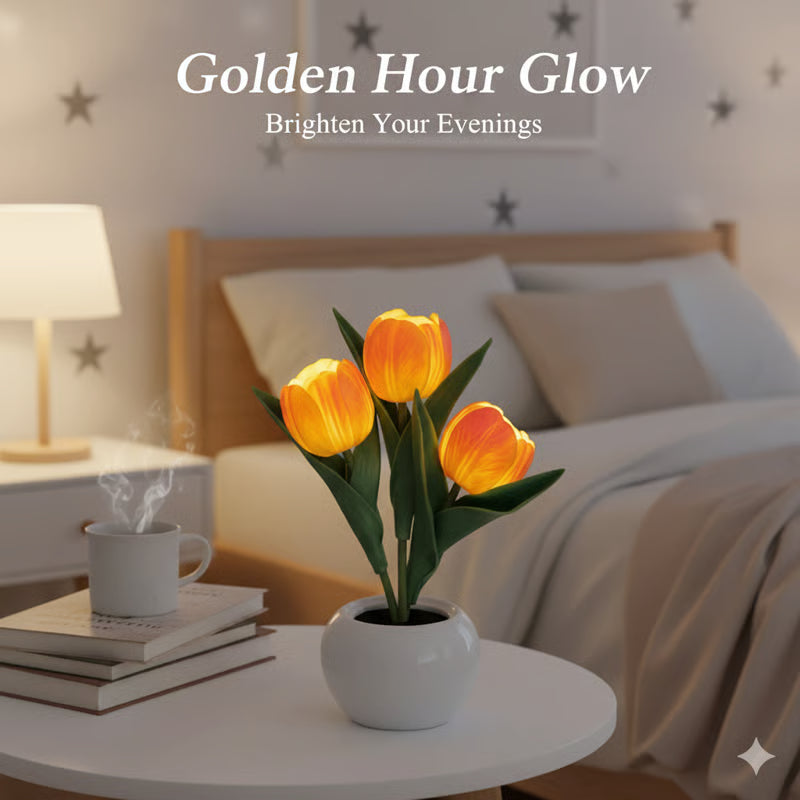 ✨Buy 2 free shipping 🌷Tulip LED Night Light with Vase