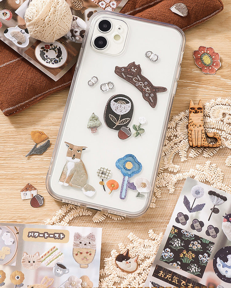 🪡✨680+ Pcs Realistic Faux Embroidery Effect Sticker Book
