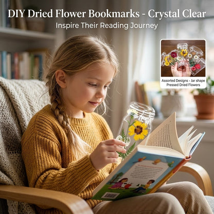 💐🌷40pcs Transparent Dried Flower Bookmarks-DIY Gifts Bookmarks