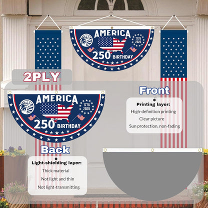 USA 250th Anniversary Flag | Patriotic Independence Day House & Garden Flag