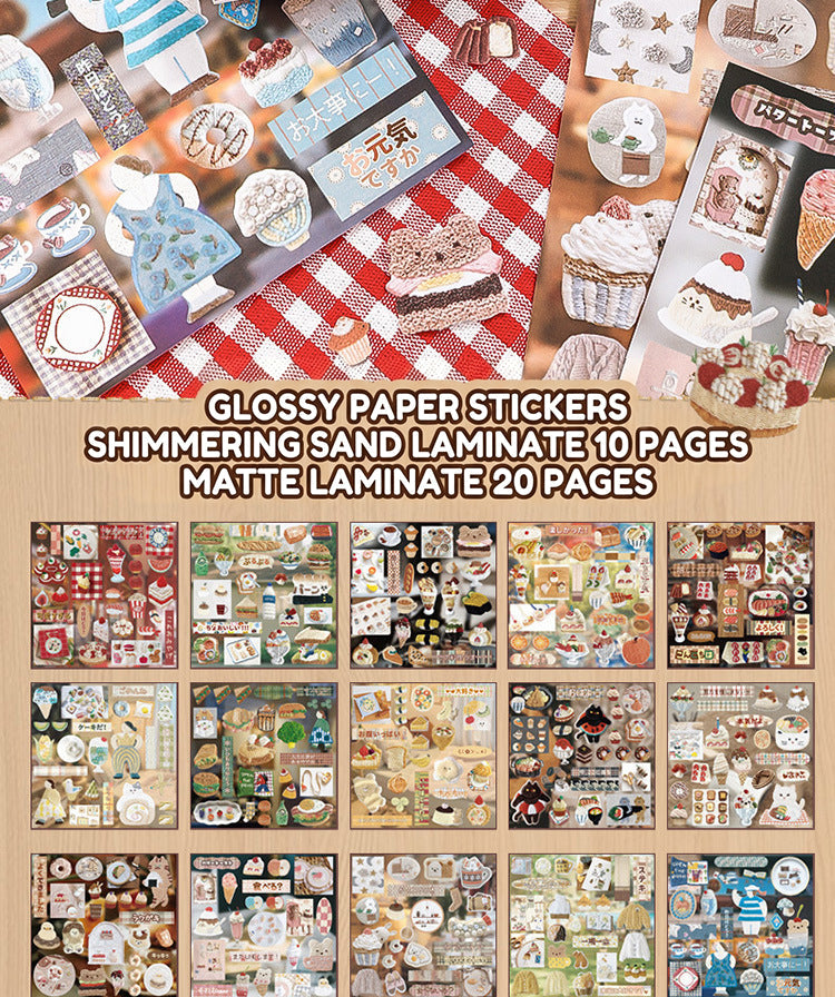 🪡✨680+ Pcs Realistic Faux Embroidery Effect Sticker Book