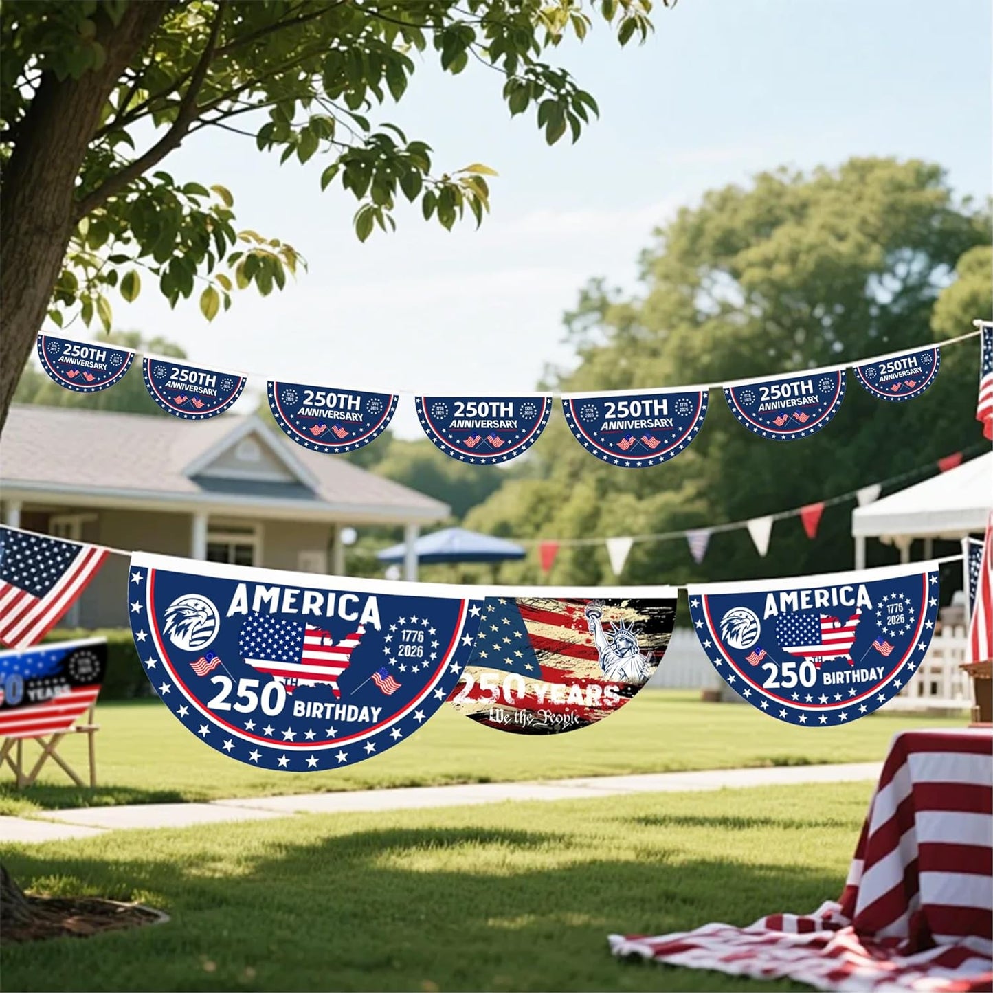 USA 250th Anniversary Flag | Patriotic Independence Day House & Garden Flag