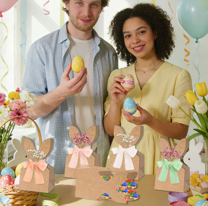 🔥🐇  Easter Bunny Ear Kraft Bags | Cute Party Gift & Candy Packaging