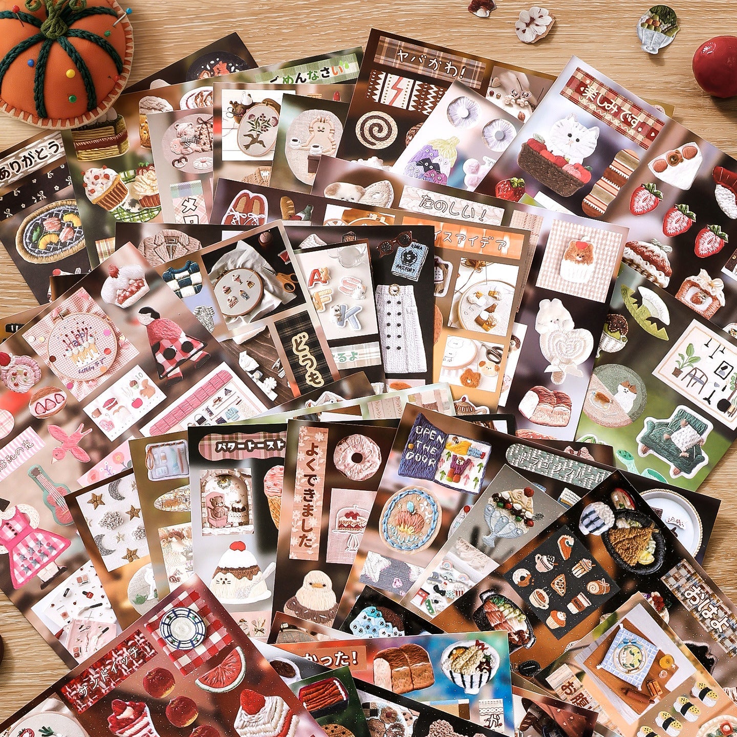 🪡✨680+ Pcs Realistic Faux Embroidery Effect Sticker Book