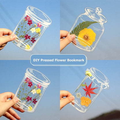 💐🌷40pcs Transparent Dried Flower Bookmarks-DIY Gifts Bookmarks