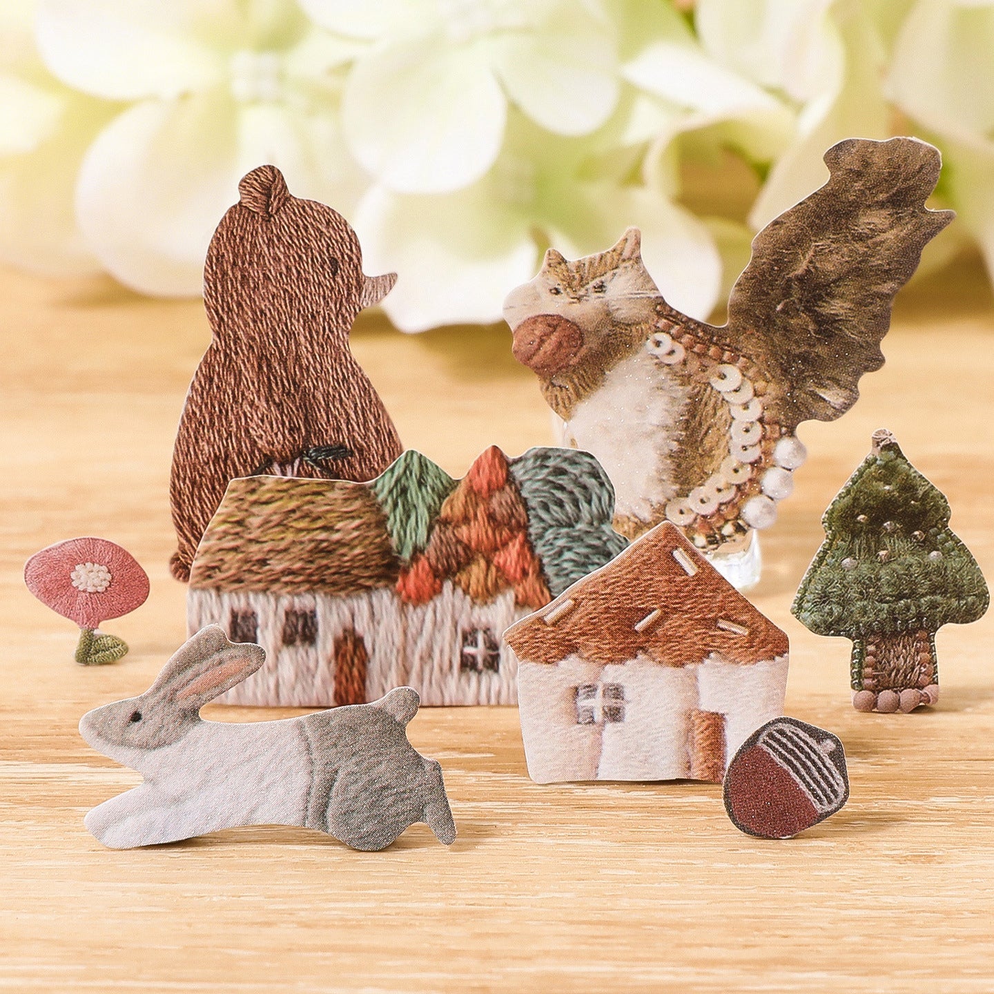 🪡✨680+ Pcs Realistic Faux Embroidery Effect Sticker Book