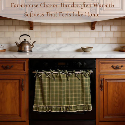 🧺 Handcrafted Oven Skirts | Rustic Farmhouse Kitchen Decor | Heat Resistant & Easy Install