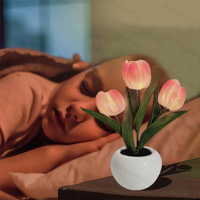 ✨Buy 2 free shipping 🌷Tulip LED Night Light with Vase
