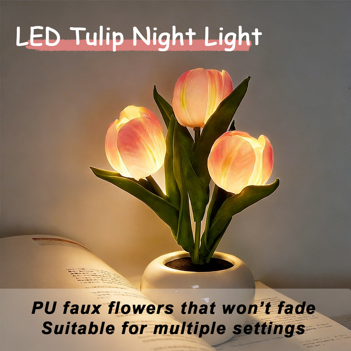✨Buy 2 free shipping 🌷Tulip LED Night Light with Vase