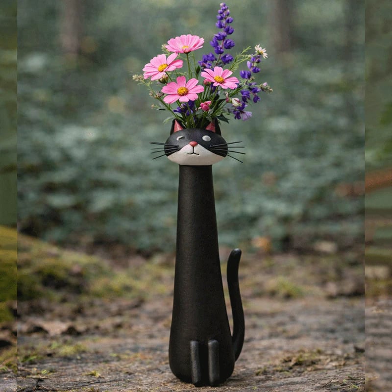 🔥LAST DAY 57% OFF - 😻Handcrafted Quirky Cat Vase