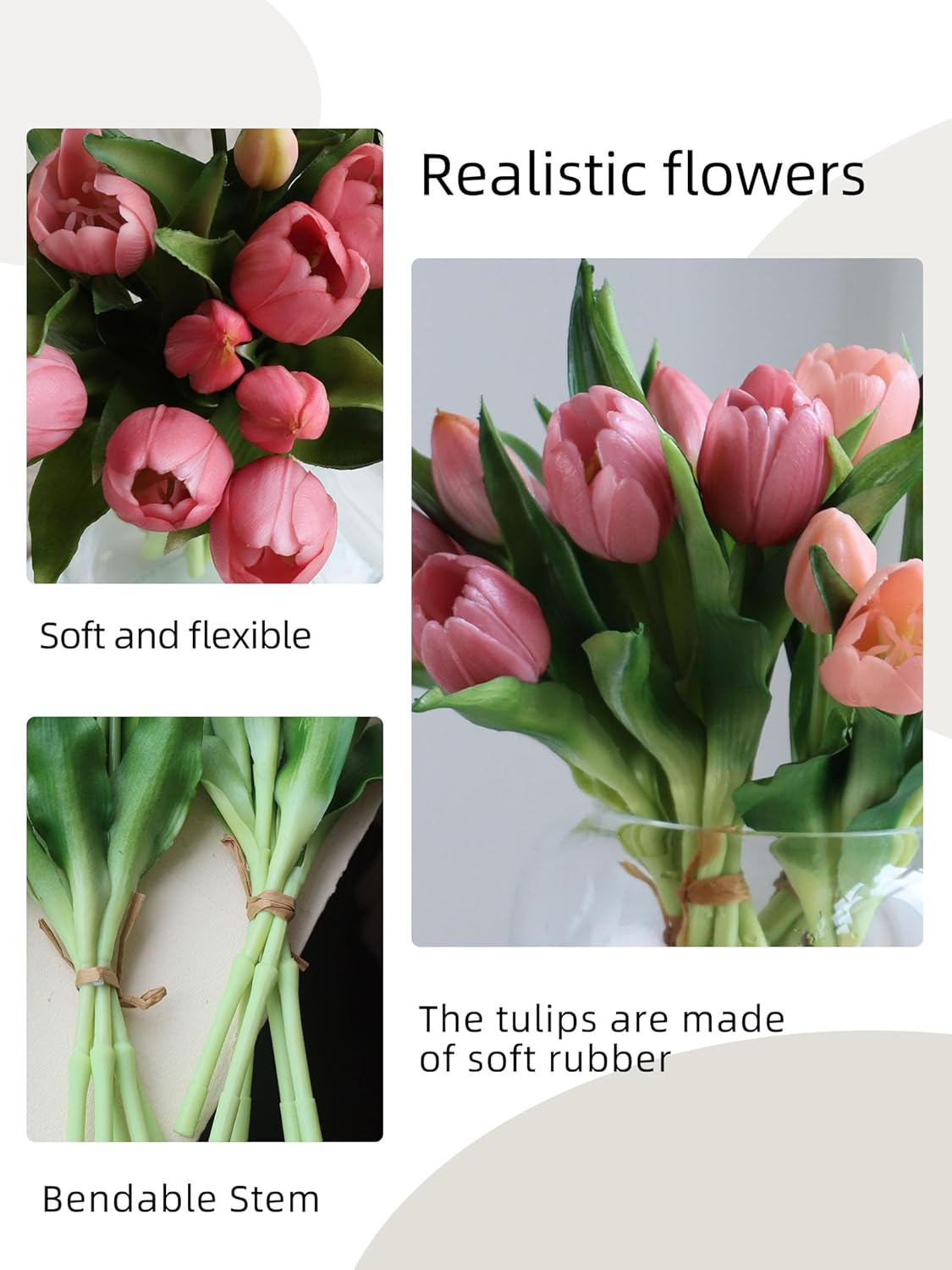 15pcs Artificial Tulips Flowers🌸☀️