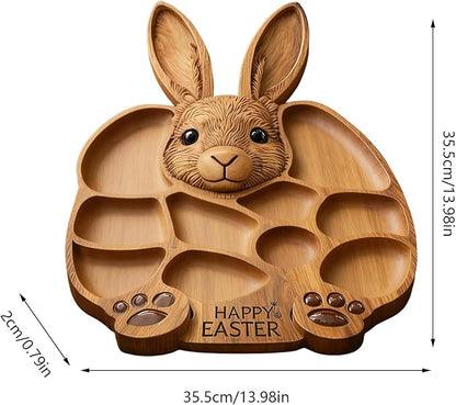🐇🎁Easter Bunny Wooden Charcuterie Board, Serving Platter, Bunny Snack Tray, for Holiday, Kitchen, Decor