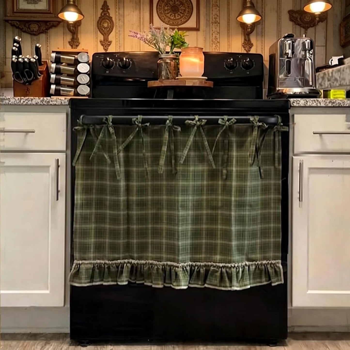 🧺 Handcrafted Oven Skirts | Rustic Farmhouse Kitchen Decor | Heat Resistant & Easy Install