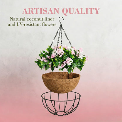 ✈️Free Shipping🌺No-Fade Faux Crepe Myrtle Hanging Baskets for Outdoor Decor🌸✨