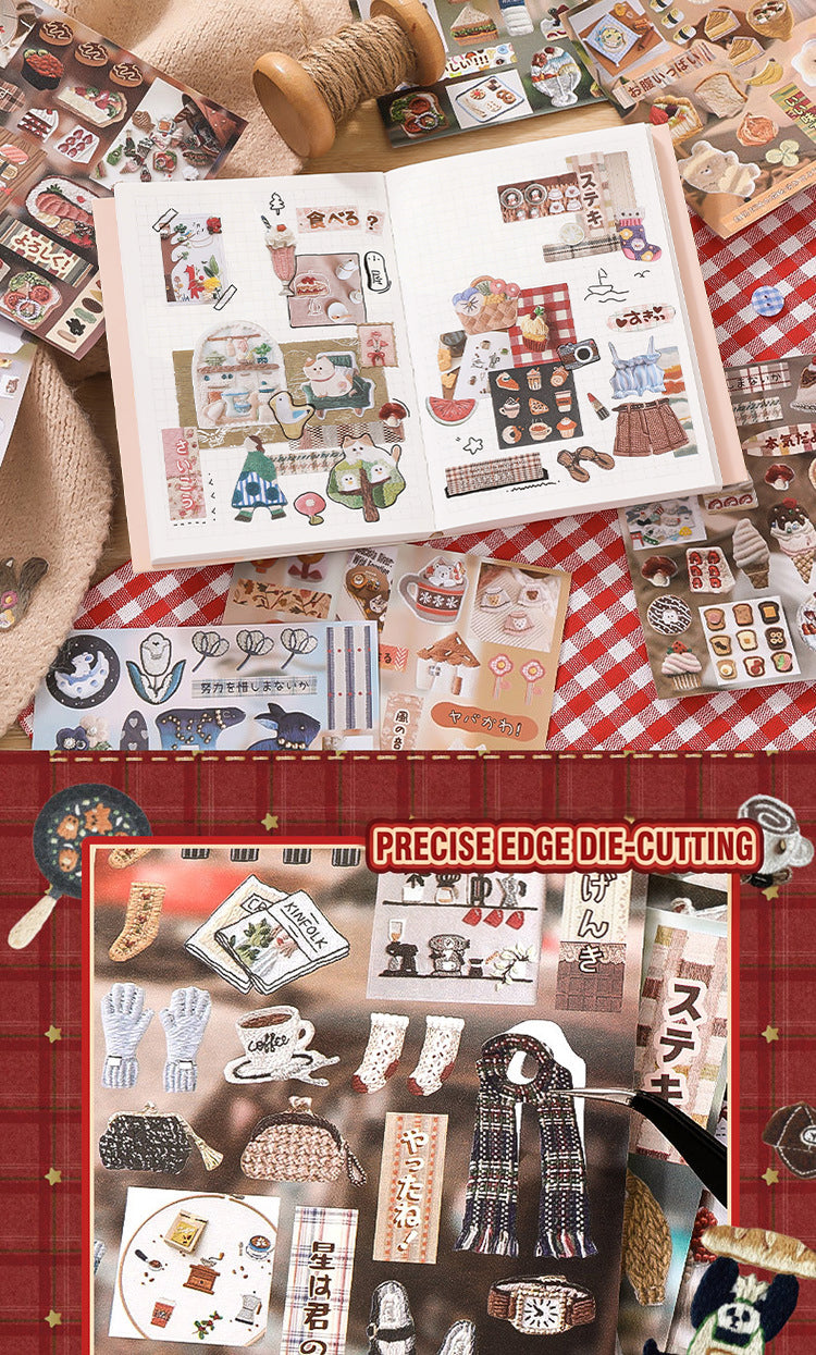 🪡✨680+ Pcs Realistic Faux Embroidery Effect Sticker Book