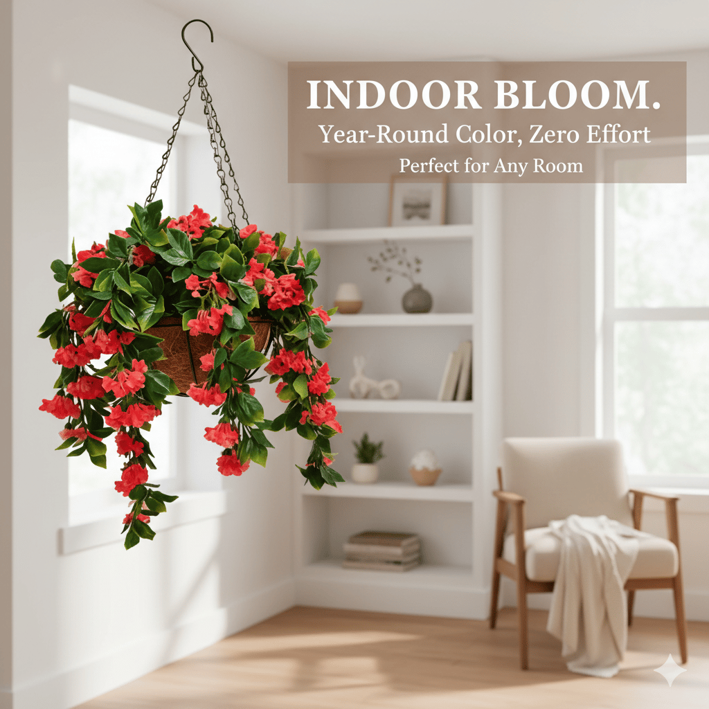 ✈️Free Shipping🌺No-Fade Faux Crepe Myrtle Hanging Baskets for Outdoor Decor🌸✨