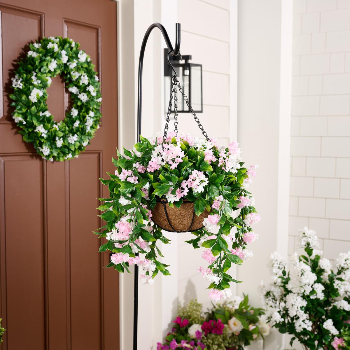 ✈️Free Shipping🌺No-Fade Faux Crepe Myrtle Hanging Baskets for Outdoor Decor🌸✨
