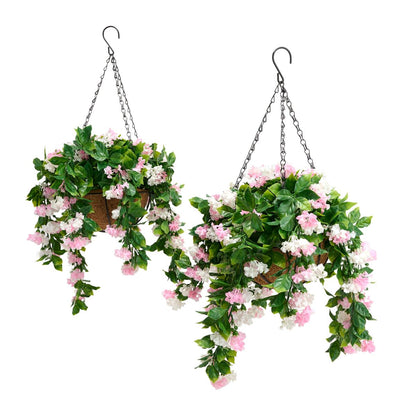 ✈️Free Shipping🌺No-Fade Faux Crepe Myrtle Hanging Baskets for Outdoor Decor🌸✨