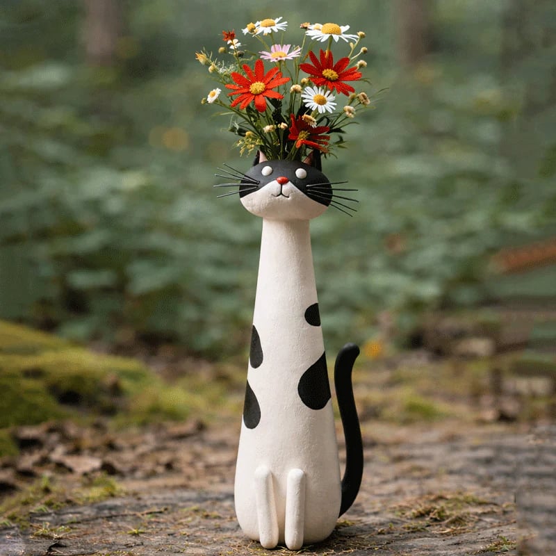 🔥LAST DAY 57% OFF - 😻Handcrafted Quirky Cat Vase