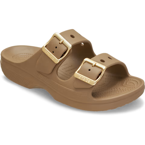 Women's Metallic Buckle Saturday Sandal, Stylish, Lightweight