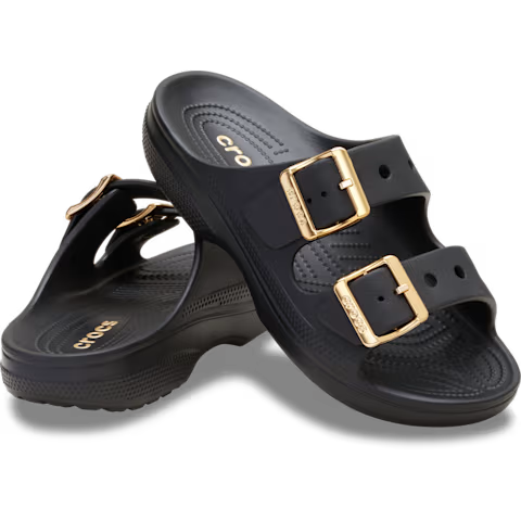 Women's Metallic Buckle Saturday Sandal, Stylish, Lightweight