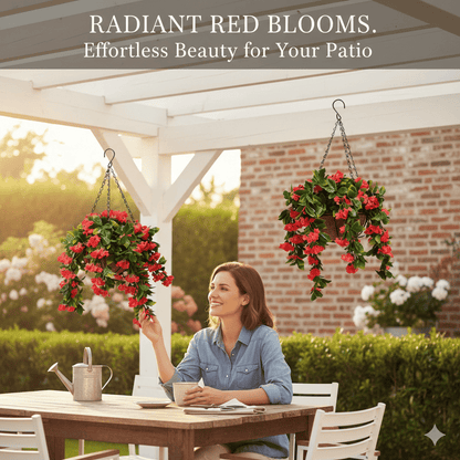 ✈️Free Shipping🌺No-Fade Faux Crepe Myrtle Hanging Baskets for Outdoor Decor🌸✨